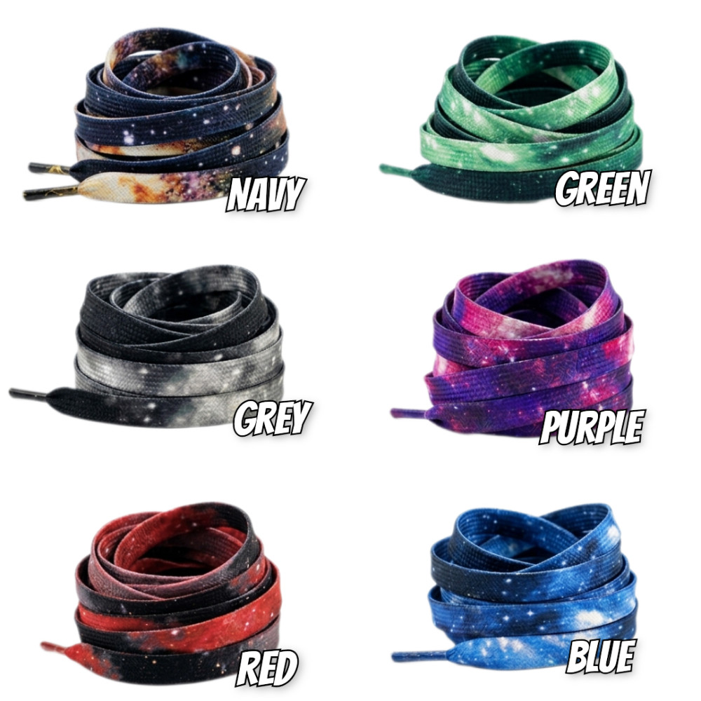 Galaxy Flat Laces-6 colours-
